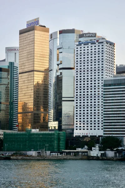 Wolkenkrabbers Van Hong Kong Central District — Stockfoto