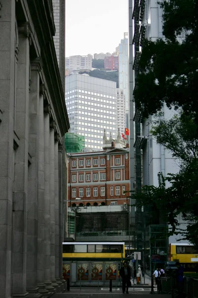 Гонконг Улицы Центрального Района — стоковое фото