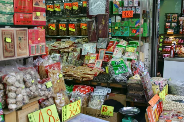 Hongkong Butiker Och Butiker Runt Temple Street — Stockfoto