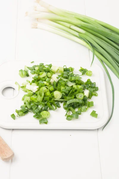 Cipolla verde tritata — Foto Stock