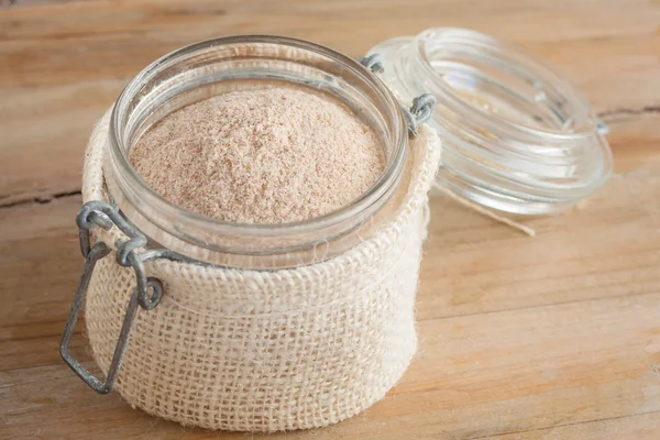 Psyllium husks powder — Stock Photo, Image