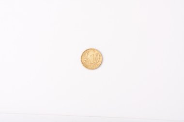 10 euro cent sikke beyaz arka plan üzerinde