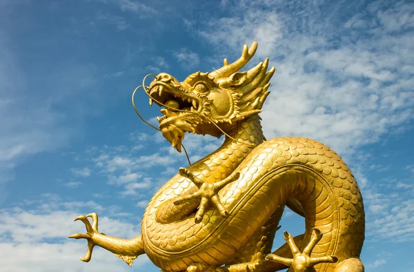 Gold chinese dragon of thailand — Stock Photo, Image