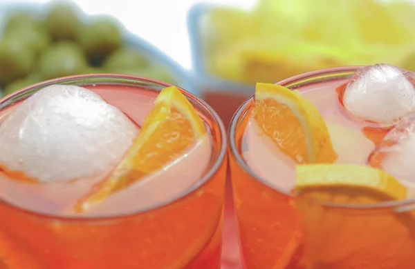 Aperitifem spritz z lodu — Zdjęcie stockowe