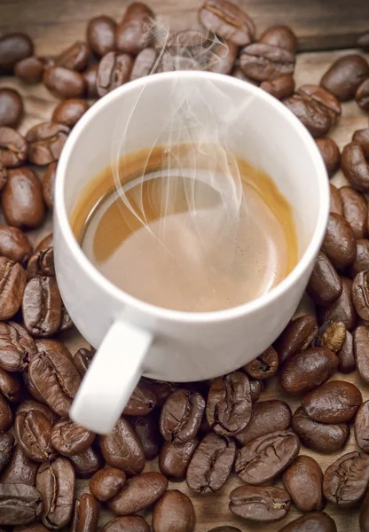 Hot espresso coffee — Stock Photo, Image