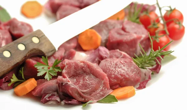 Rohes Fleisch gehackt — Stockfoto