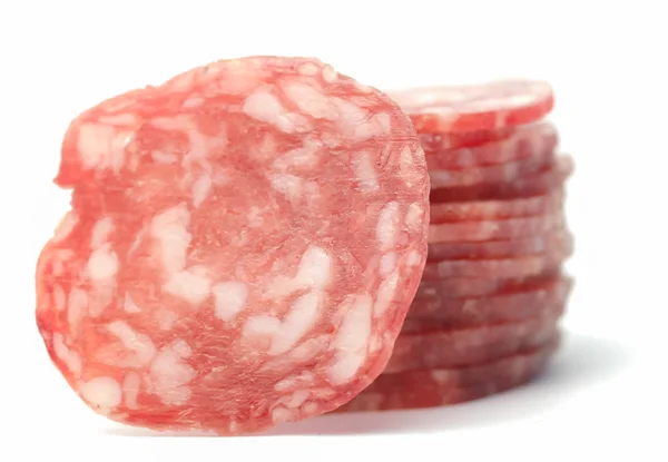 Rebanadas de salami italiano tradicional — Foto de Stock