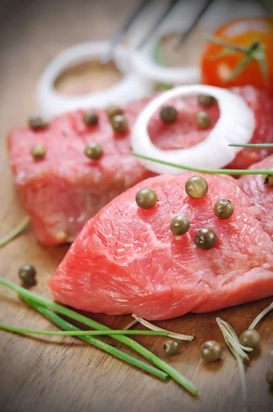 ピーマンと牛肉のステーキ — ストック写真