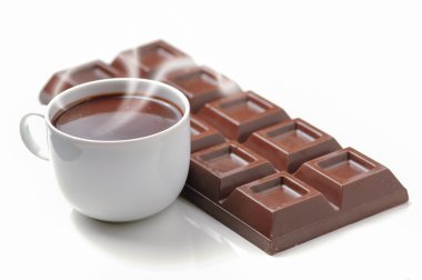 Sıcak çikolata kupası.