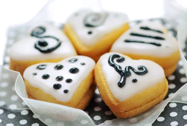 Biscotti a forma di cuore — Foto Stock