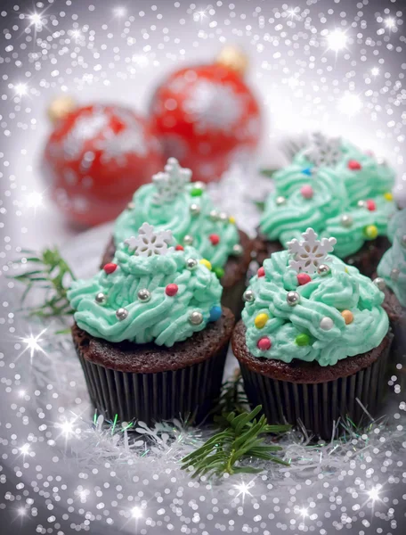 Christmas cupcakes — Stock Photo, Image