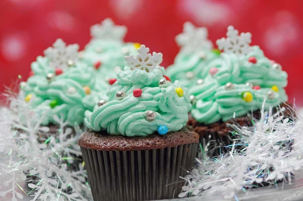 Christmas cupcakes — Stock Photo, Image