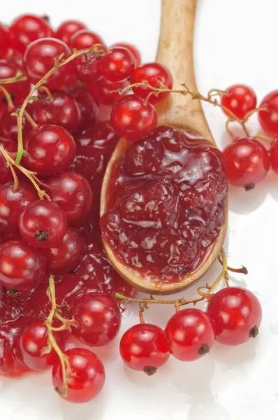 Marmeládu s čerstvým ovocem — Stock fotografie