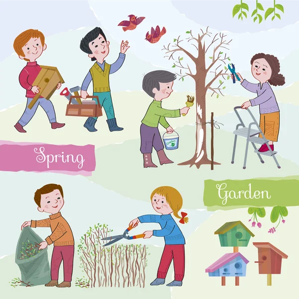 Bahar tide-Bahçe. İllüstrasyon