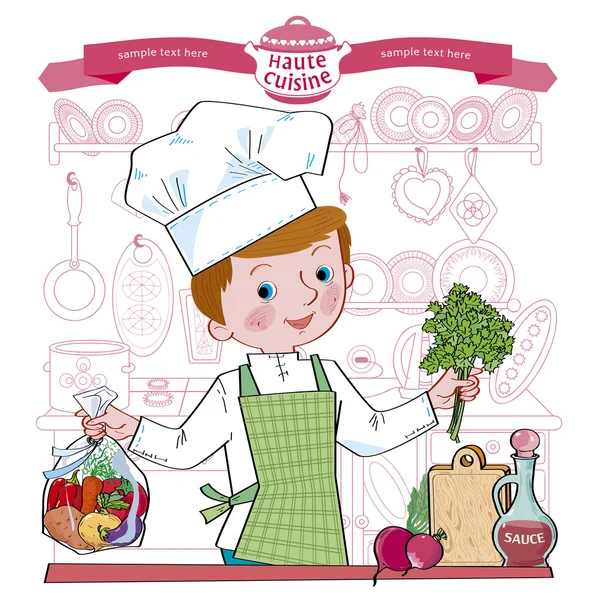 Çocuk-cook.Illustration