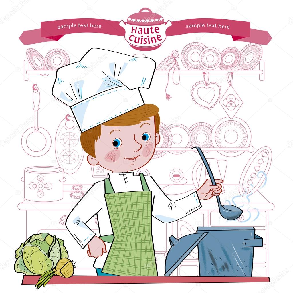 Boy-cook.Illustration