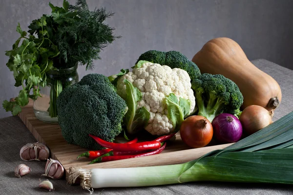 Cauliflower and green broccoli Stock Photo