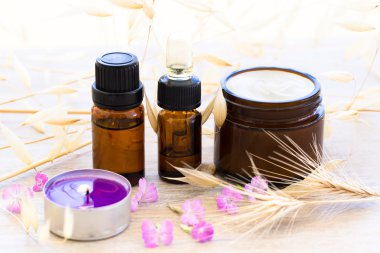 Spa yağlar şişelerde