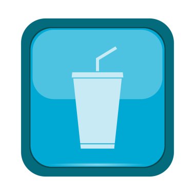 Mavi bir düğme simgesine Kupası