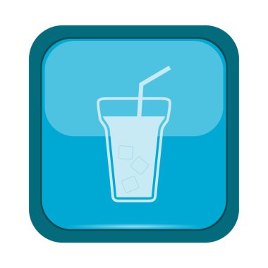 Mavi bir düğme simgesine Kupası