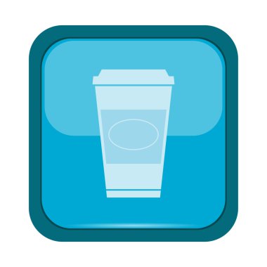 Mavi bir düğme simgesine Kupası