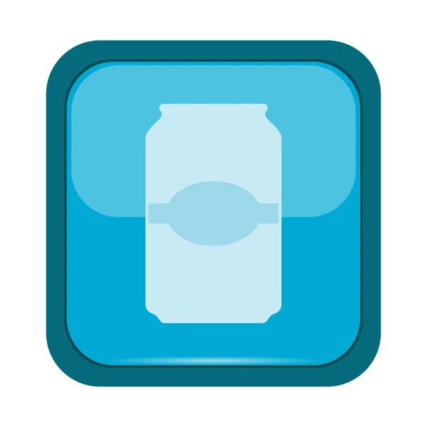 Ícone de copo em um botão azul — Vetor de Stock