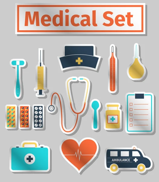 Set icoane medicale — Vector de stoc