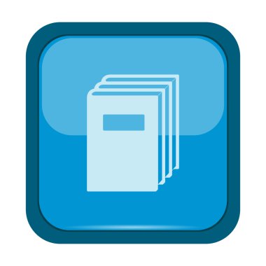 Kitap simgesi mavi düğme üzerindeki