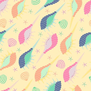 deniz kabuklarını seamless modeli