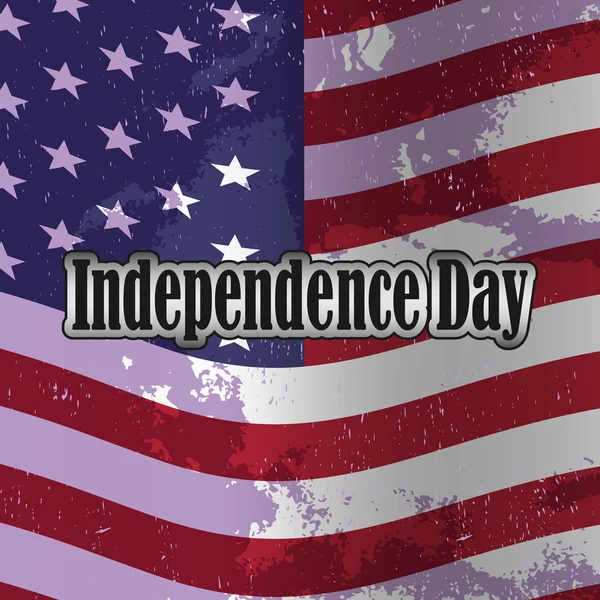 Amerikai függetlenség napja képeslap, üdvözlőlap — Stock Vector