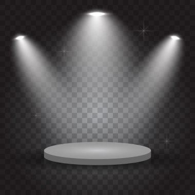 Sahne ışıklarıyla parlak ışıklandırma