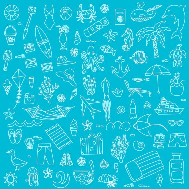 Tatil kümesi doodles