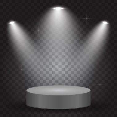 Sahne ışıklarıyla parlak ışıklandırma