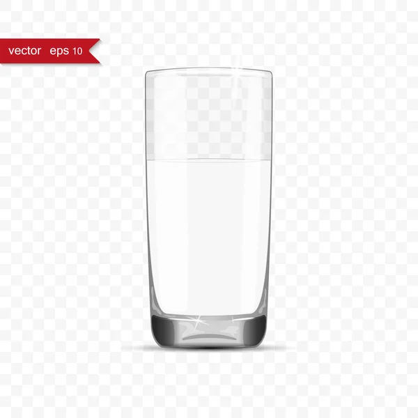 Full glass of milk cup with shadow — Stock Vector