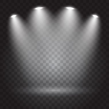 Sahne ışıklarıyla parlak ışıklandırma