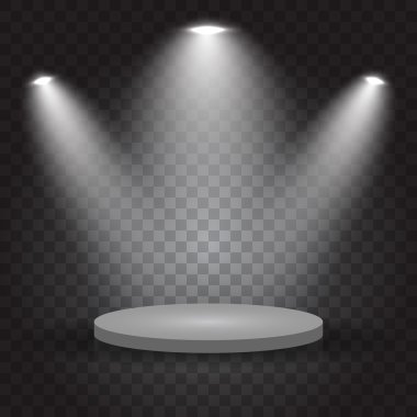 Sahne ışıklarıyla parlak ışıklandırma