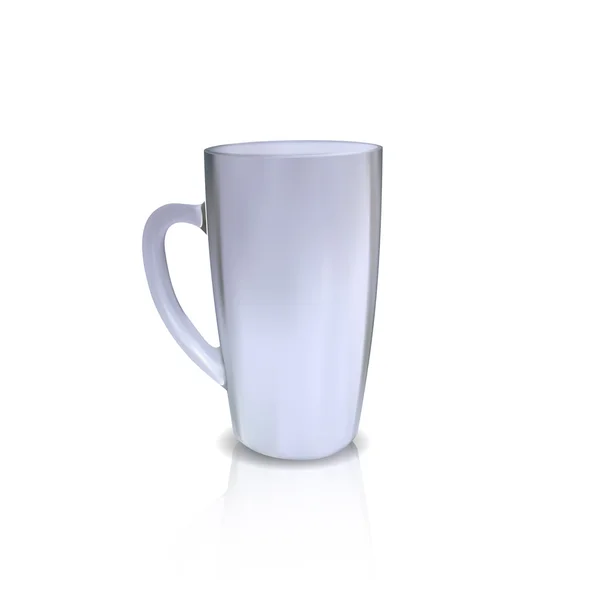 Белая чашка на белом фоне — стоковый вектор