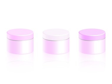 Krem, jel, toz pembe colo için kozmetik şişe