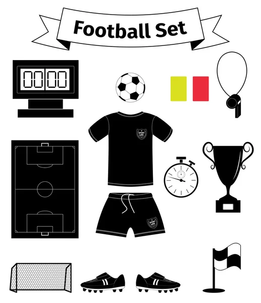 Conjunto de ícones de futebol — Vetor de Stock