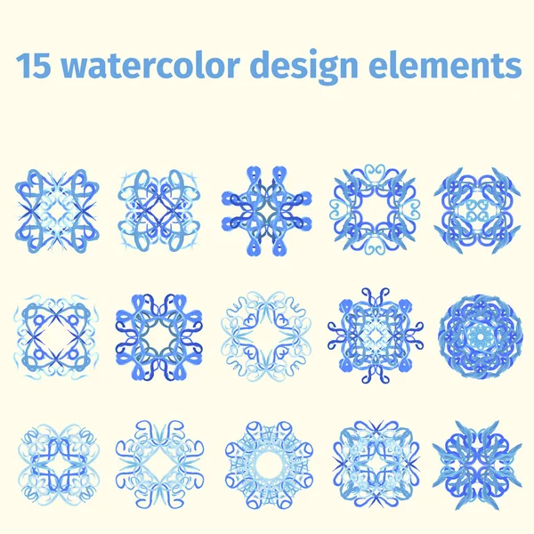 Watercolor design elements — Stock Vector