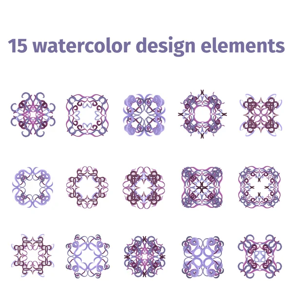 Watercolor design elements — Stock Vector