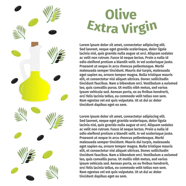 Olio d'oliva . — Vettoriale Stock