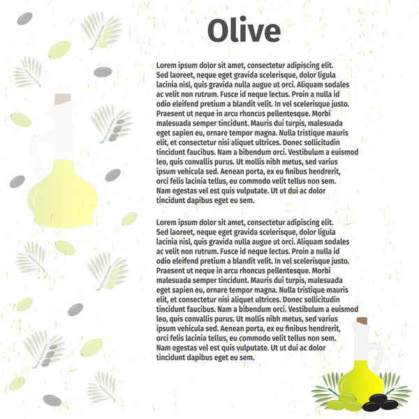 Olio d'oliva . — Vettoriale Stock