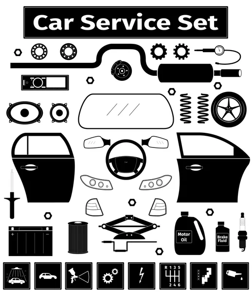 Car service set — Stock Vector