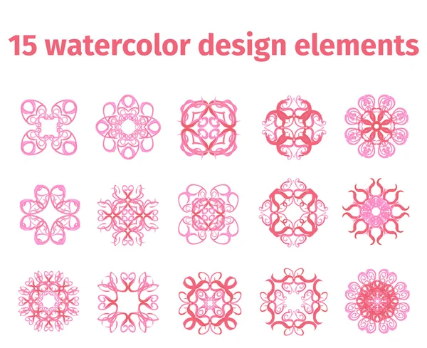 Watercolor design elements — Stock Vector