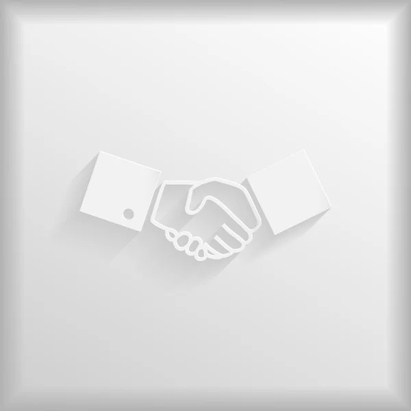 Ikona handshake papíru — Stockový vektor