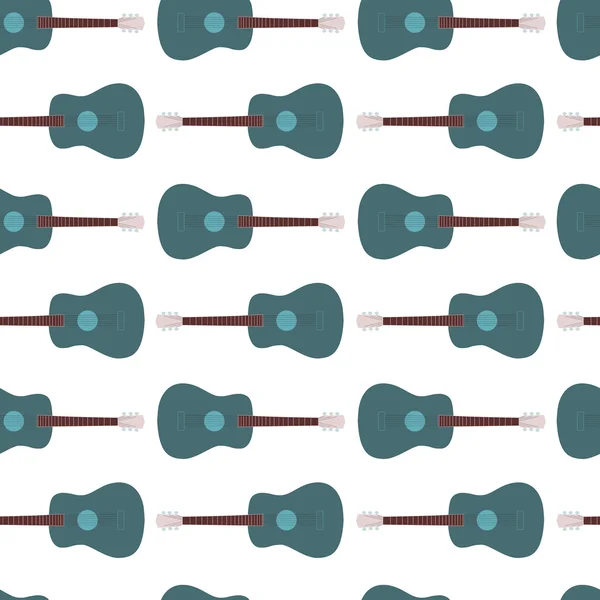 Seamless pattern with guitars — Stock Vector