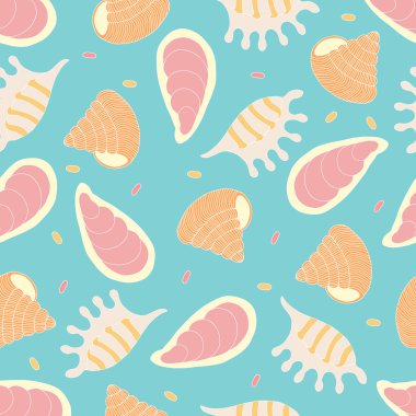 deniz kabuklarını seamless modeli