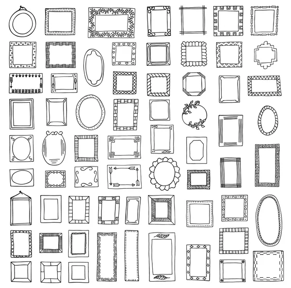 Cornici disegnate a mano — Vettoriale Stock