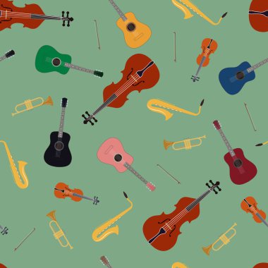 Müzik enstrümanı seamless modeli